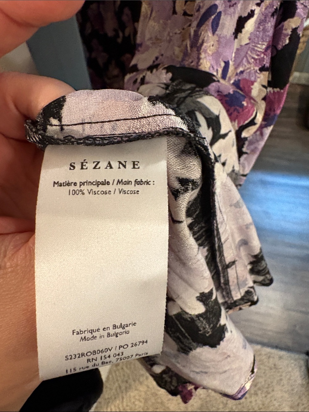 Sezane Lauretta Dress in Purple Floral - Picture 9 of 9